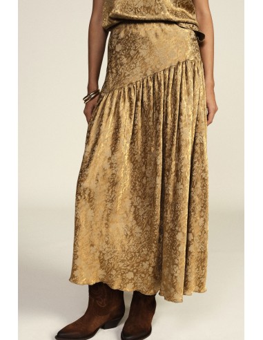 Jupe midi à motif floral et coupe asymétrique Dixie