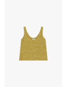 Dixie Top met bloemenjacquard, wijde pasvorm en diepe halslijn 2