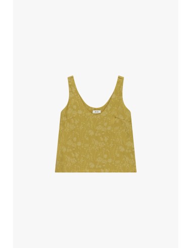 Top ample jacquard fleuri à décolleté profond Dixie