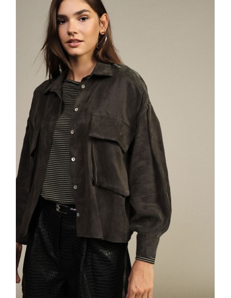 Chemise oversize avec maxi-poches et cordon de serrage Dixie
