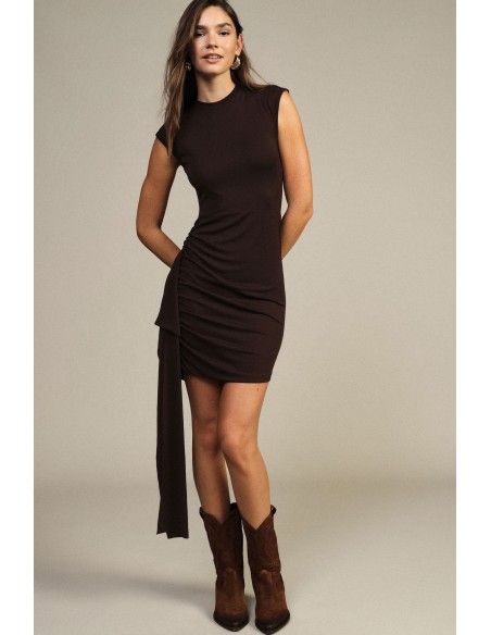 Robe courte avec détail drapé sur le côté Dixie