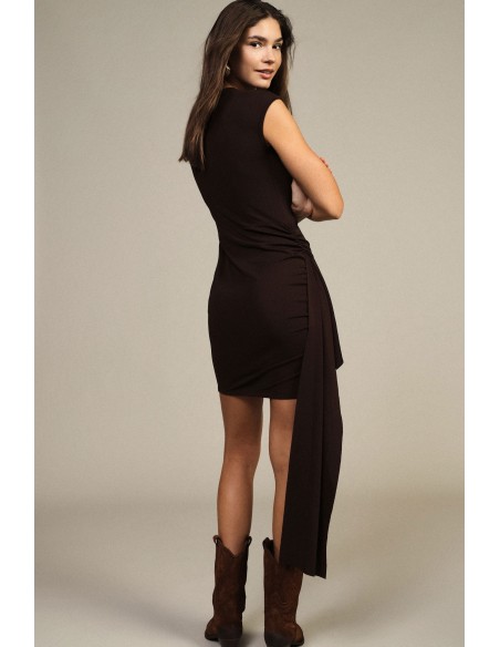 Robe courte avec détail drapé sur le côté Dixie