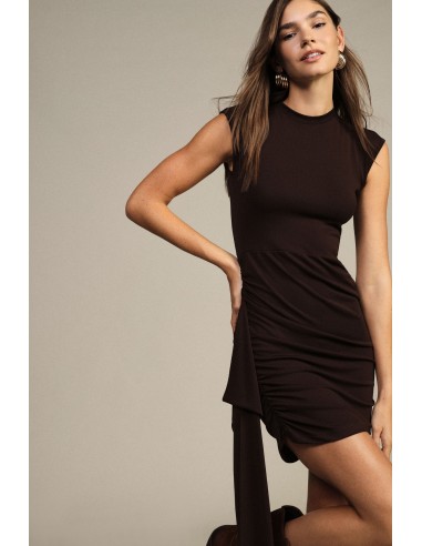 Robe courte avec détail drapé sur le côté Dixie