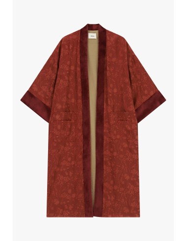 Jacquard dusterjas met wijde mouwen Dixie