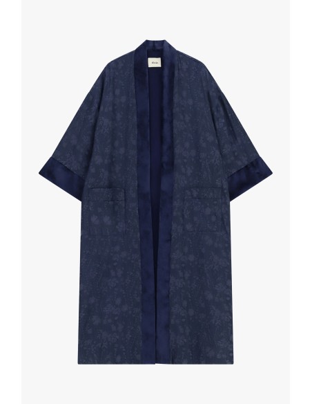 Jacquard dusterjas met wijde mouwen Dixie