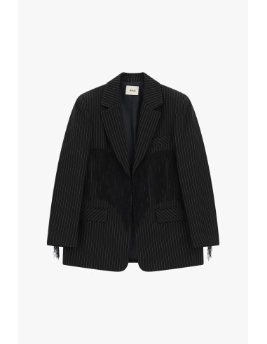 Blazer rayé avec franges décoratives Dixie