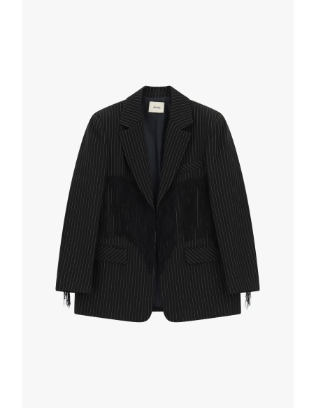 Blazer rayé avec franges décoratives Dixie