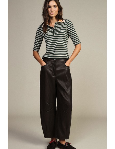 Pantalon large taille haute avec poches obliques Dixie