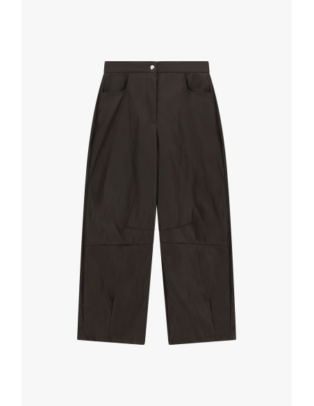 Dixie Wijde broek met hoge taille en schuine zakken