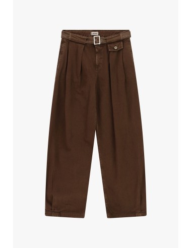 Pantalon palazzo taille haute avec ceinture et pinces Dixie