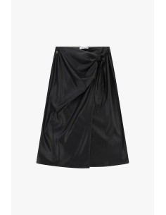 Jupe midi avec nœud latéral et drapé 2