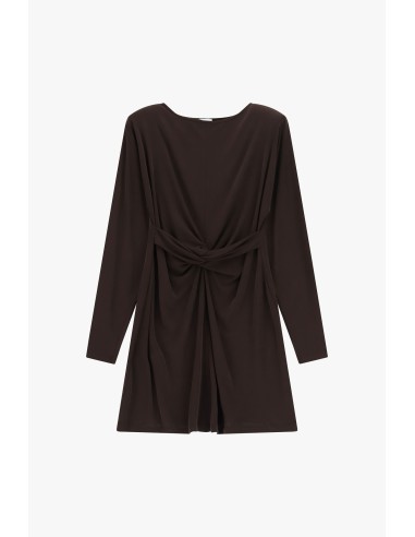 Robe courte avec nœud et manches longues, s’il vous plaît
