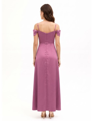 Robe longue en satin structuré à décolleté cœur Rinascimento