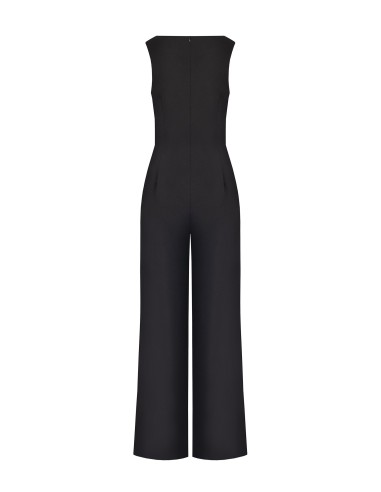 Combinaison palazzo intégrale en crêpe scuba avec bustier à paillettes Rinascimento