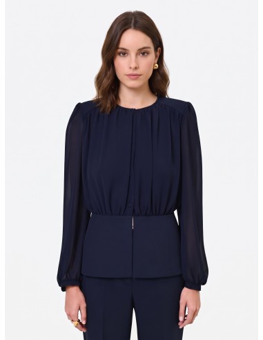 Rinascimento Studio-blouse van semi-transparante georgette
