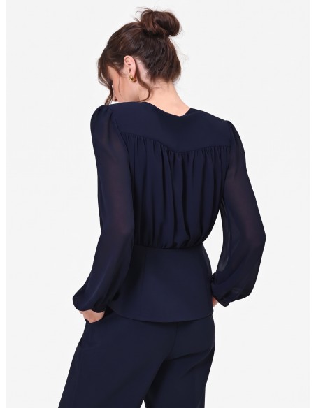 Chemisier Studio en georgette semi-transparente Rinascimento