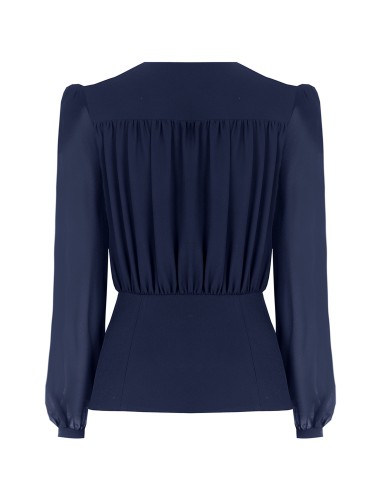 Rinascimento Studio-blouse van semi-transparante georgette