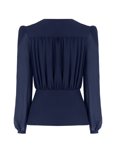Rinascimento Studio-blouse van semi-transparante georgette