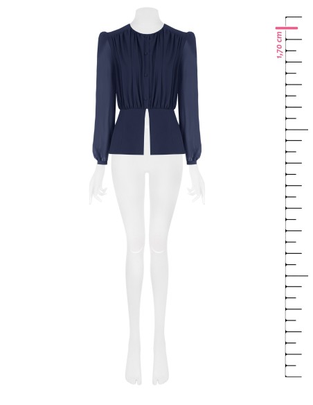 Chemisier Studio en georgette semi-transparente Rinascimento