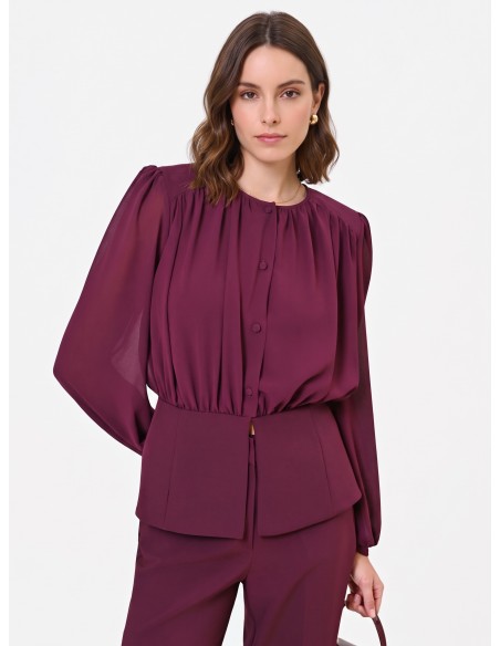 Chemisier Studio en georgette semi-transparente Rinascimento