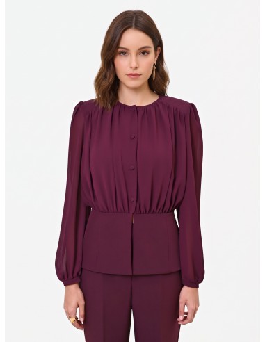 Rinascimento Studio-blouse van semi-transparante georgette