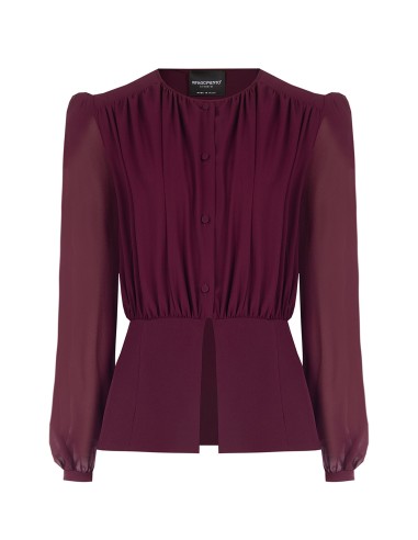 Rinascimento Studio-blouse van semi-transparante georgette