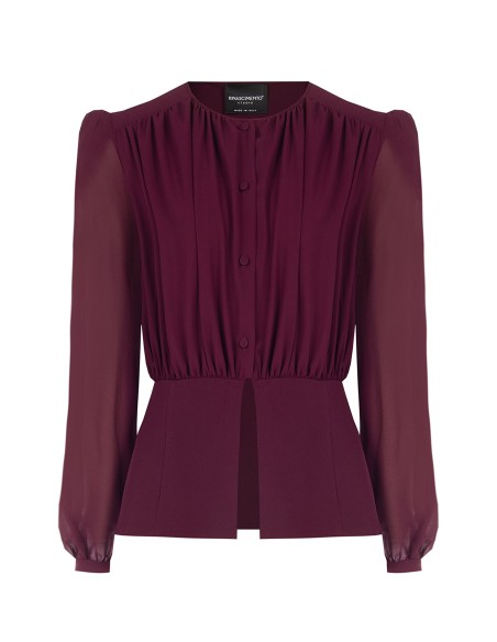 Rinascimento Studio-blouse van semi-transparante georgette