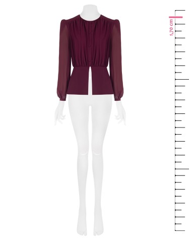 Chemisier Studio en georgette semi-transparente Rinascimento