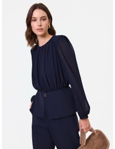 Chemisier Studio en georgette semi-transparente Rinascimento