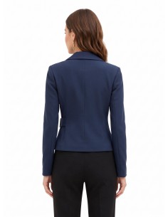 Veste blazer courte cintrée en polyviscose avec fermeture à crochet Rinascimento 2