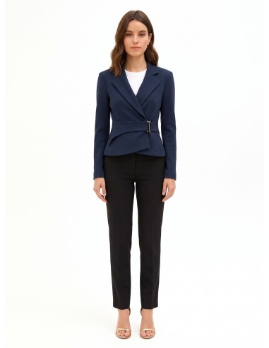 Veste blazer courte cintrée en polyviscose avec fermeture à crochet Rinascimento