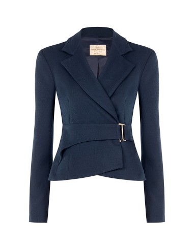 Korte getailleerde blazer van polyviscose met haaksluiting Rinascimento
