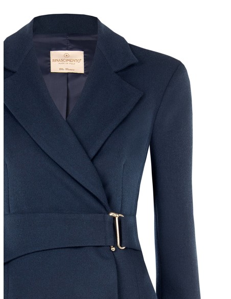 Veste blazer courte cintrée en polyviscose avec fermeture à crochet Rinascimento