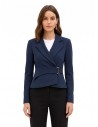 Korte getailleerde blazer van polyviscose met haaksluiting Rinascimento