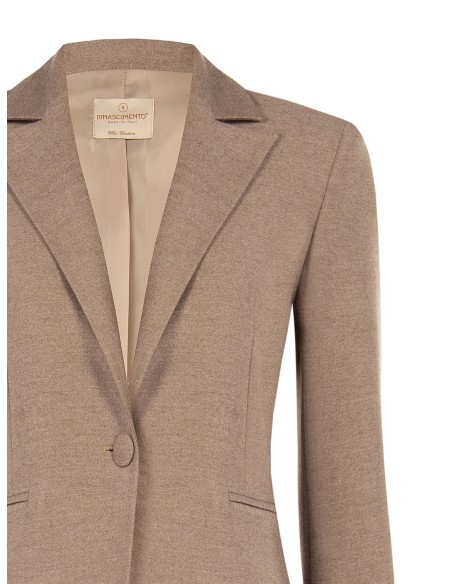 Veste blazer cintrée en polyviscose avec bouton assorti Rinascimento