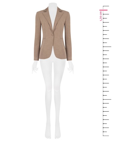 Veste blazer cintrée en polyviscose avec bouton assorti Rinascimento