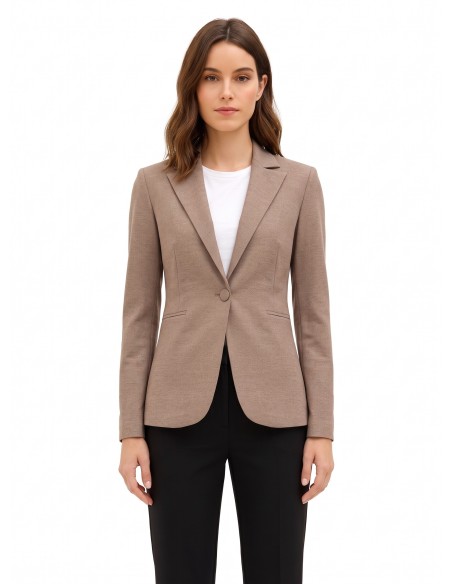 Veste blazer cintrée en polyviscose avec bouton assorti Rinascimento