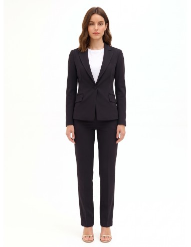 Veste blazer cintrée en Punto Milano avec bouton assorti Rinascimento