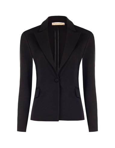 Getailleerde blazer van Milano-tricot met bijpassende knoop van Rinascimento