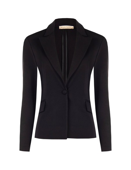 Veste blazer cintrée en Punto Milano avec bouton assorti Rinascimento