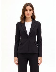 Veste blazer cintrée en Punto Milano avec bouton assorti Rinascimento
