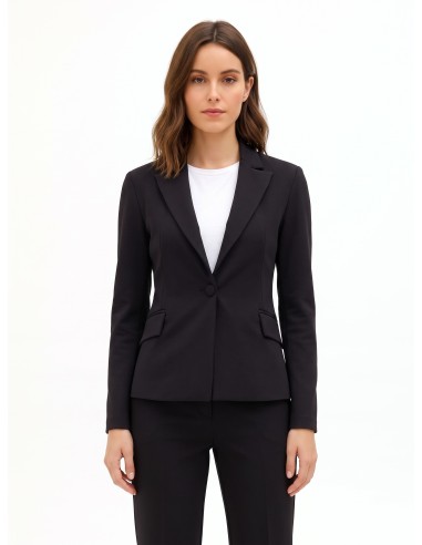 Getailleerde blazer van Milano-tricot met bijpassende knoop van Rinascimento