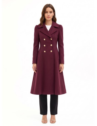 Manteau long évasé en drap Rinascimento