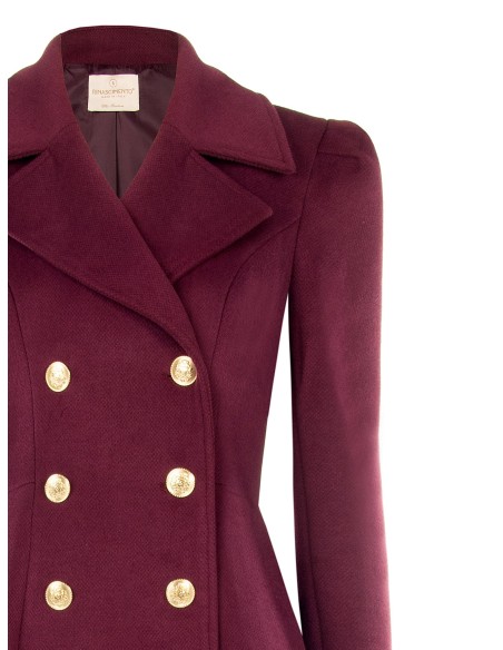 Manteau long évasé en drap Rinascimento