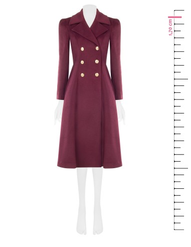 Manteau long évasé en drap Rinascimento