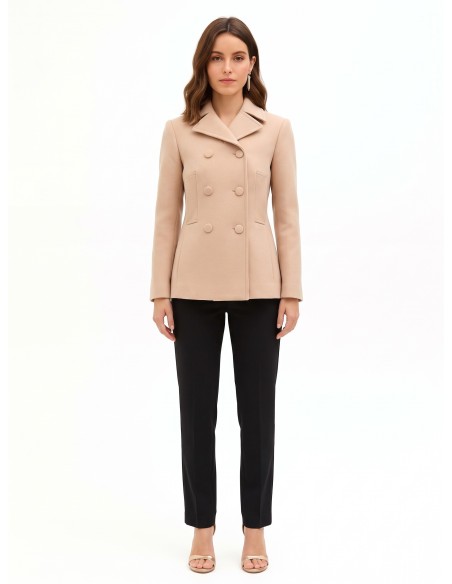 Manteau court cintré avec boutons assortis Rinascimento