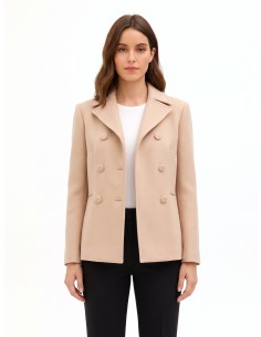 Manteau court cintré avec boutons assortis Rinascimento