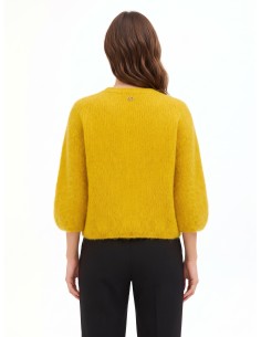 Pull oversize en mélange de mohair à manches 3/4 Rinascimento 2