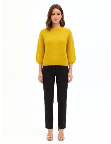 Pull oversize en mélange de mohair à manches 3/4 Rinascimento