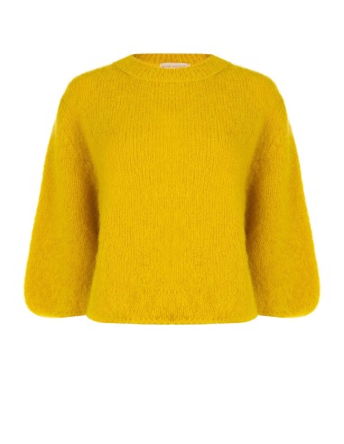 Pull oversize en mélange de mohair à manches 3/4 Rinascimento